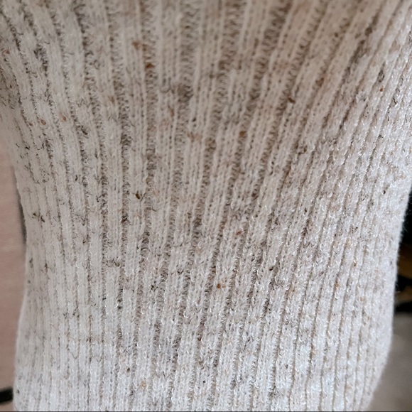 Oatmeal Surplice Back Detail Ribbed Sweater Top - Picture 6 of 11